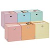 Storage Cubes, Set of 6 Foldable Storage Boxes, 11.8 x 11.8 x 11.8 Inches, Closet Organizers for Shelf, Colorful Fabric Bins, for Bedroom, Living Room - 2 of 4