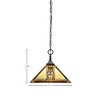 Toltec Lighting Any 1 - Light Pendant in  Dark Granite with 14" Santa Cruz Art Glass Shade - 2 of 2