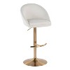 LumiSource Set of 2 Matisse Highback Adjustable Barstools Fabric - 2 of 4