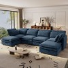 124" U-Shaped Modular Sectional Sofa with Storage and Double-Layer Cushions, Freely Combinable 6-Seater Convertible to Sofa Bed - 4 of 4