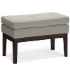 NicBex Modern Double Cushion Small Ottoman Bench with Wooden Legs,Upholstered Shoe Bench for Living Room,Bedroom,Entryway - 2 of 4
