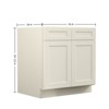 Kitchen Base Cabinet, Unassembled Cabinet with Adjustable Shelf without Top - 3 of 4