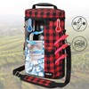 OPUX Wine Bag 2 Bottle Tote Carrier, Leakproof Portable Padded Insulated Cooler Case Travel Picnic Gifts Christmas - 2 of 4