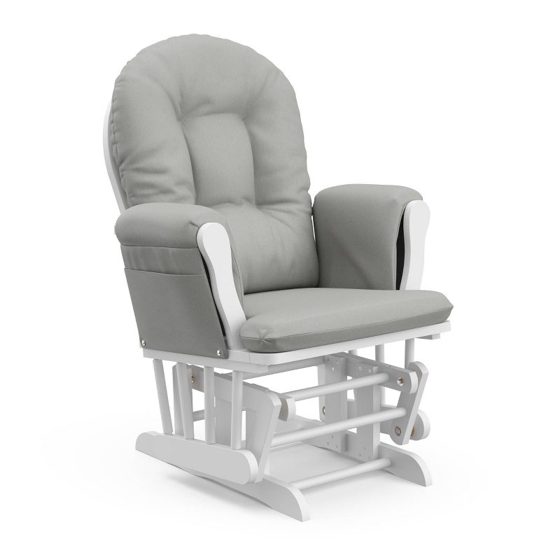 Storkcraft Hoop White Glider and Ottoman, 3 of 14