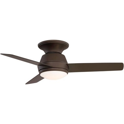 44" Bronze Low Profile Ceiling Fan with LED Light and Remote