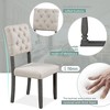 CENGHU 6-Piece Dining Table Set for 6, Kitchen Table Set with Special-shaped Legs and Foam-covered Seat Backs & Cushions, for Dining Room - 2 of 4