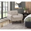 Okak Modern Accent Chair 1pc Living Room Chair with Velvet Upholstered Back Tufted Armchair Reading Leisure Chair with Padded Seat and Back - 2 of 4