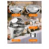 Coucheta Roll Top Chafing Dish - 6.3QT Round Stainless Steel Food Warmer with Glass Window for Catering, Parties, Banquets - 2 of 4