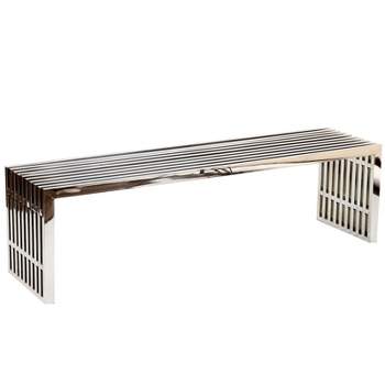 Gridiron Stainless Steel Bench - Modway