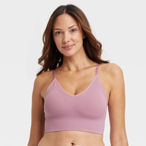 Women's Ribbed Seamless Longline Bralette - Auden™ - 1 of 4