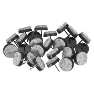 Unique Bargains Heavy Thickening Nail-on Furniture Felt Pads Black - 1 of 4