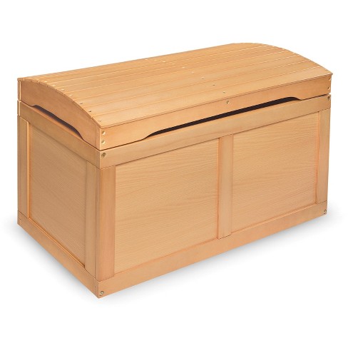 Flat Bench Top Toy and Storage Box - Woodgrain/Gray - Badger Basket