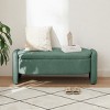 GlasFlength Ottomans and Benches Plush Fleece Storage Bench with Hidden Compartment for Living Room Bedroom, Green, 47.24"*16.93"*17.72" - 2 of 4
