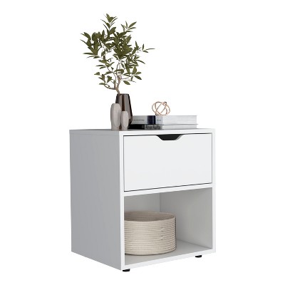 Depot E-Shop Nightstand End Table with One Open Shelf 19.7"H