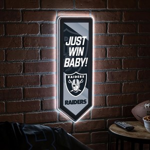 Evergreen Ultra-Thin Glazelight LED Wall Decor, Pennant, Las Vegas Raiders- 9 x 23 Inches Made In USA - 1 of 4
