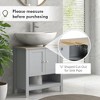 Pedestal Sink Storage Cabinet, Under Sink Cabinet, Bathroom Vanity Cabinet with Adjustable Shelf and Open Bottom Shelf - 4 of 4