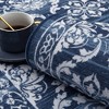 Modern Rugs Floral Print Mat Non-Slip Boho Low Pile Non-Shedding Carpet, 8' x 10' Blue - 4 of 4