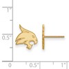 Black Bow Jewelry 14k Yellow Gold Texas State Bobcats NCAA Post Earrings - 2 of 3