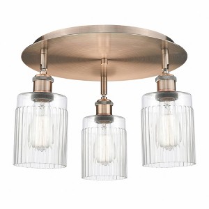 Innovations Lighting Hadley 3 - Light Flush Mount in  Antique Copper - 1 of 1