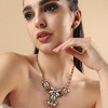 SOHI Women's Multicolour Party Stone Statement Necklace - 4 of 4