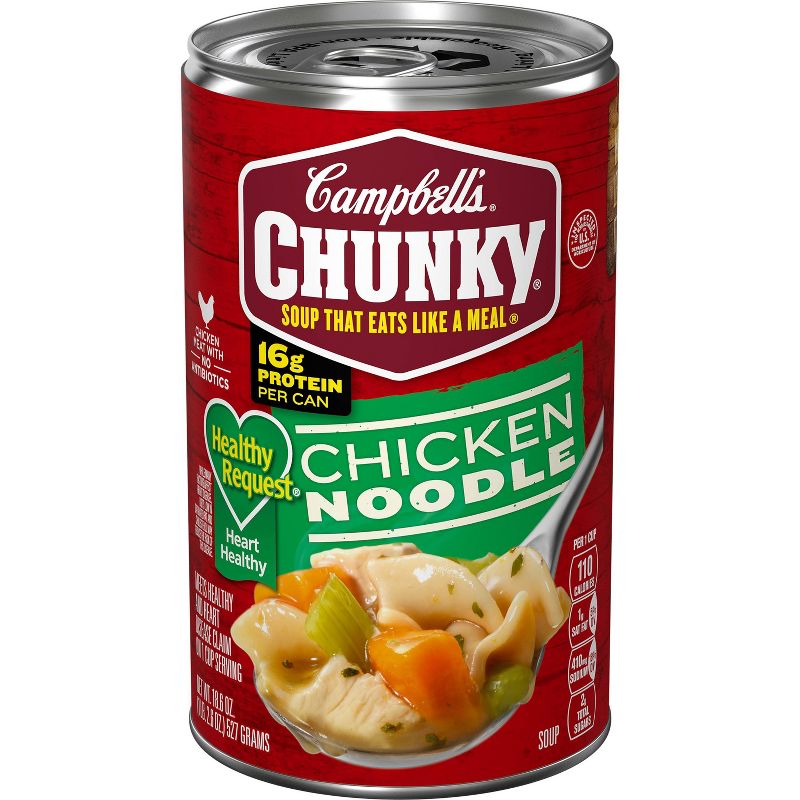 Campbell&#39;s Chunky Healthy Request Chicken Noodle Soup - 18.6oz, 1 of 17