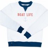 Pavilion Gift Company - Boat Life - M White Unisex Crewneck Sweatshirt - Sweatshirts - 4 of 4