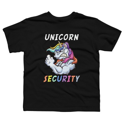 Boy's Design By Humans Halloween Dad Mom Daughter Adult Costume - Unicorn Security By MINHMINH T-Shirt