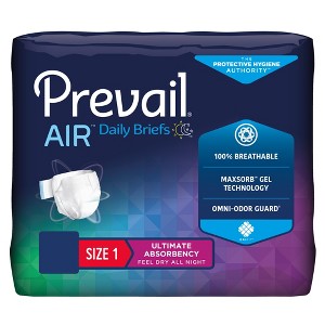 Prevail Air Adult Incontinence Brief Size 1 / Medium Heavy Absorbency Breathable, PVBNG-012CA/1, 20 Ct - 1 of 1
