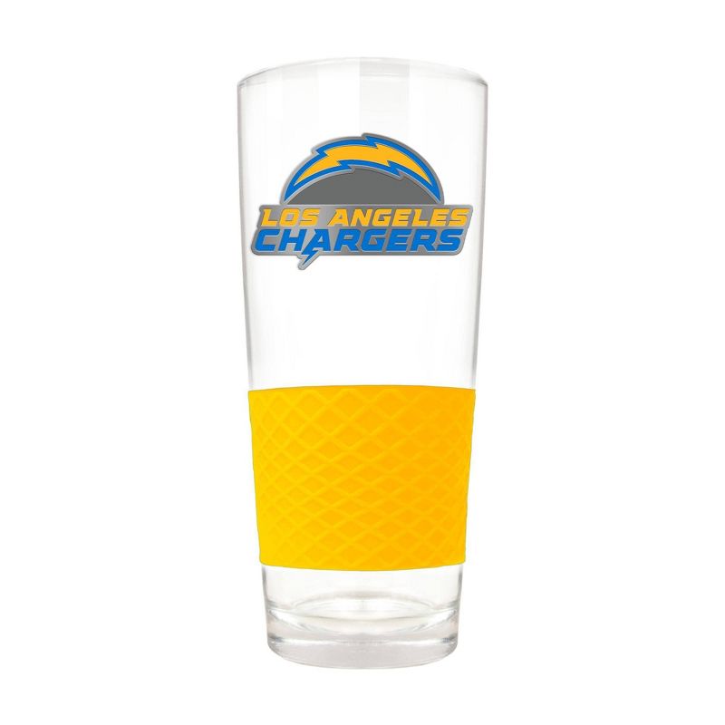NFL Los Angeles Chargers 22oz Pilsner Glass with Silicone Grip, 1 of 2