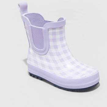 Toddler Girls' Chelsea Rain Boots - Cat & Jack™ Purple 12T