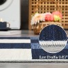 Acekool 5x7 Washable Area Rug, Modern Checkered Plaid, Non-Slip, Stain Resistant Ultra-Thin Low Pile Carpet for Living Room, Bedroom, Grey - 4 of 4