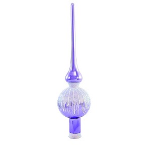 Santa Land 11.0 Inch Ice Crystals, Purple Tree Topper Spring Valentine Tree Toppers - 1 of 3