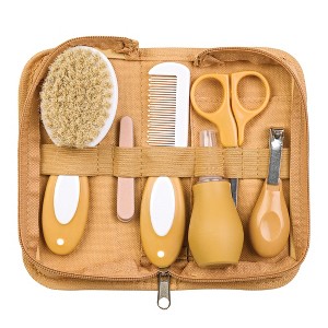 SARO Baby Grooming Kit: Natural Bristle Brush, Comb, Nasal Aspirator & More - Gentle Newborn Care - 1 of 4