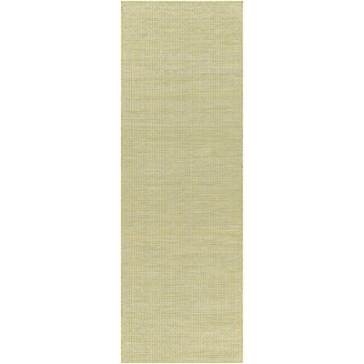 Mark & Day Cruquius 2'6"x7'3" Runner Woven Indoor and Outdoor Area Rugs Moss: Geometric, Stain-Resistant, Transitional Style
