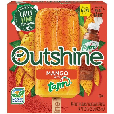 Outshine Mango with Tajin Frozen Fruit Bar - 6ct