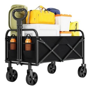 Camping trolley Camping Wagon,5-Inch Wheel 600D Oxford Cloth-Large-Capacity Foldable and Portable Outdoor Cart,Ultra-Stable Square Tube Steel Frame - 1 of 4