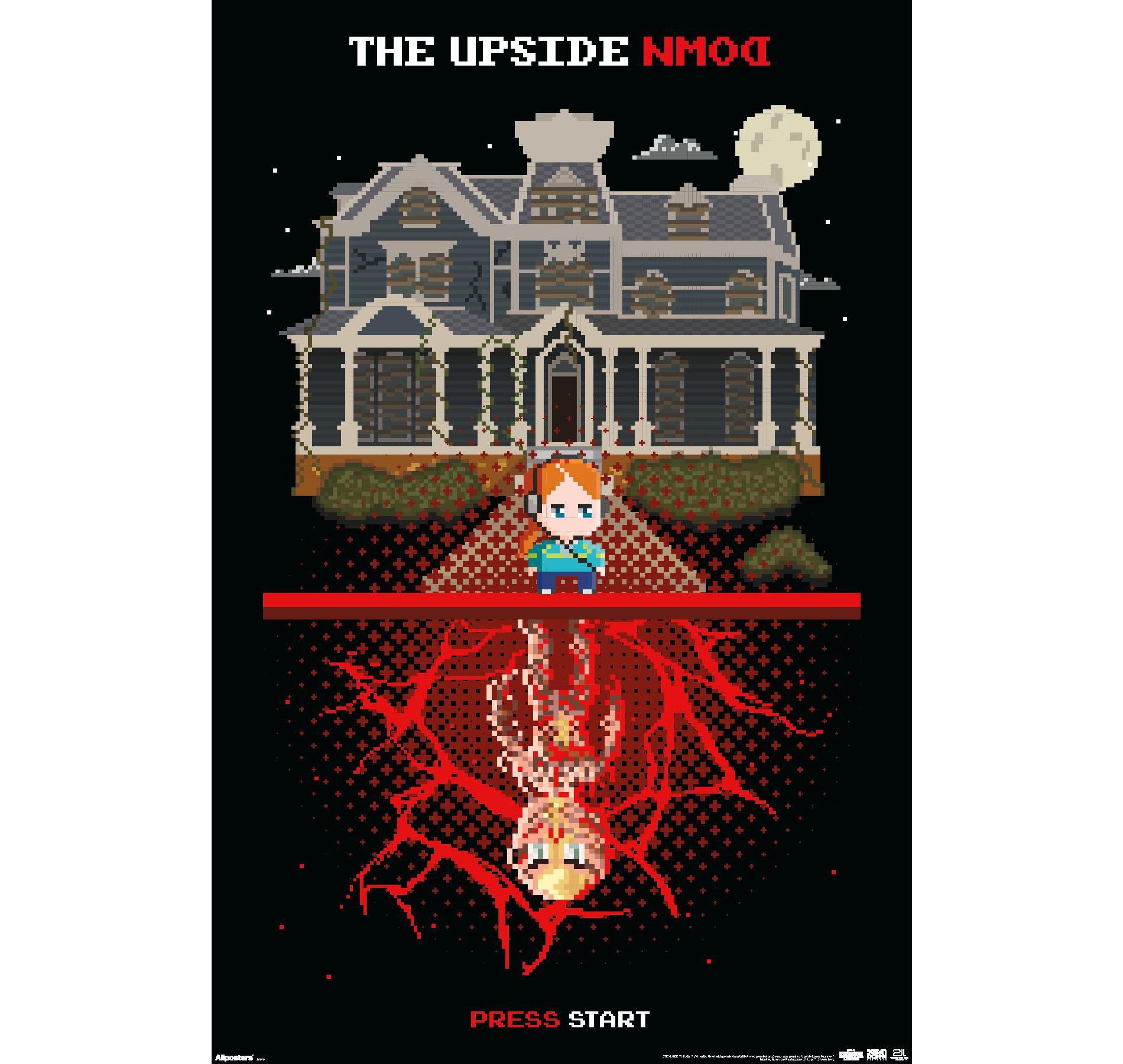 Trends International Netflix Stranger Things: Season 5 (2025) -16-Bit Upside Down Unframed Wall Poster Prints