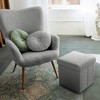 Sorbus 15 Inch Teddy Fabric Foldable Storage Ottoman - Multipurpose Cozy Ottoman, Stool for Living Room, Bedroom, Dorm, and more - 2 of 4