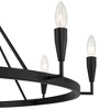 Possini Euro Design Covey Semi Gloss Black Ring Chandelier 36" Wide Modern Candles 8-Light Fixture for Dining Room House Foyer - 3 of 4