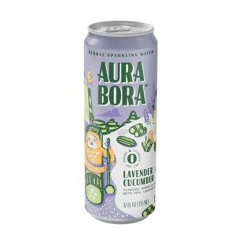 Aura Bora Lavender Cucumber Herbal Sparkling Water - 12 fl oz Can