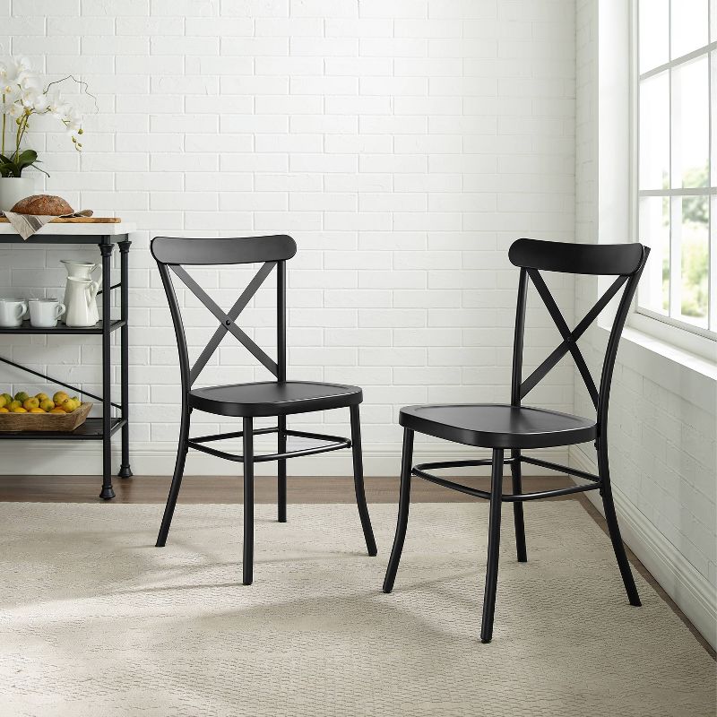 Set of 2 Camille Dining Chair Matte Black - Crosley, 6 of 13