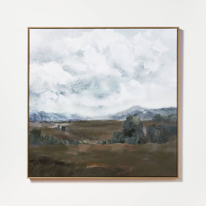 33&#34; x 33&#34; Cloudy Sky Framed Wall Canvas Blue - Threshold&#8482; designed with Studio McGee, 1 of 6