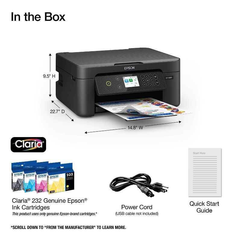 Epson Expression Home XP-4200 Wireless Color Inkjet All-in-One Printer, Copier, Scanner - Black, 6 of 8