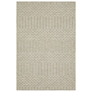 Captiv8e Designs Tobago Global Geometric Beige/Black Indoor/Outdoor Rug - 1 of 4