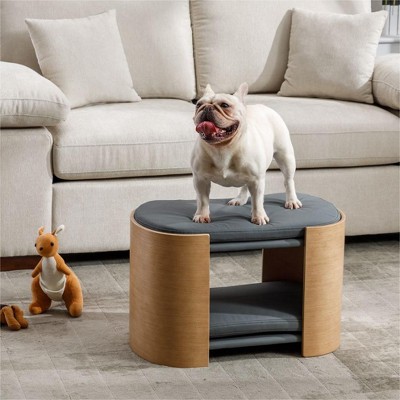 Dune 24" Pet Sofa Bed for Furniture Bent Wood Back with Wood Legs for Small Medium Dog Bed Sofa, Indoor Cat Beds Couch,Cat Scratch Beds-Maison Boucle