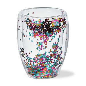 Tag Confetti Double Wall Stemless Wine Glasses 12oz Clear Drinkware for Everyday Use Hand Wash Only - 1 of 1
