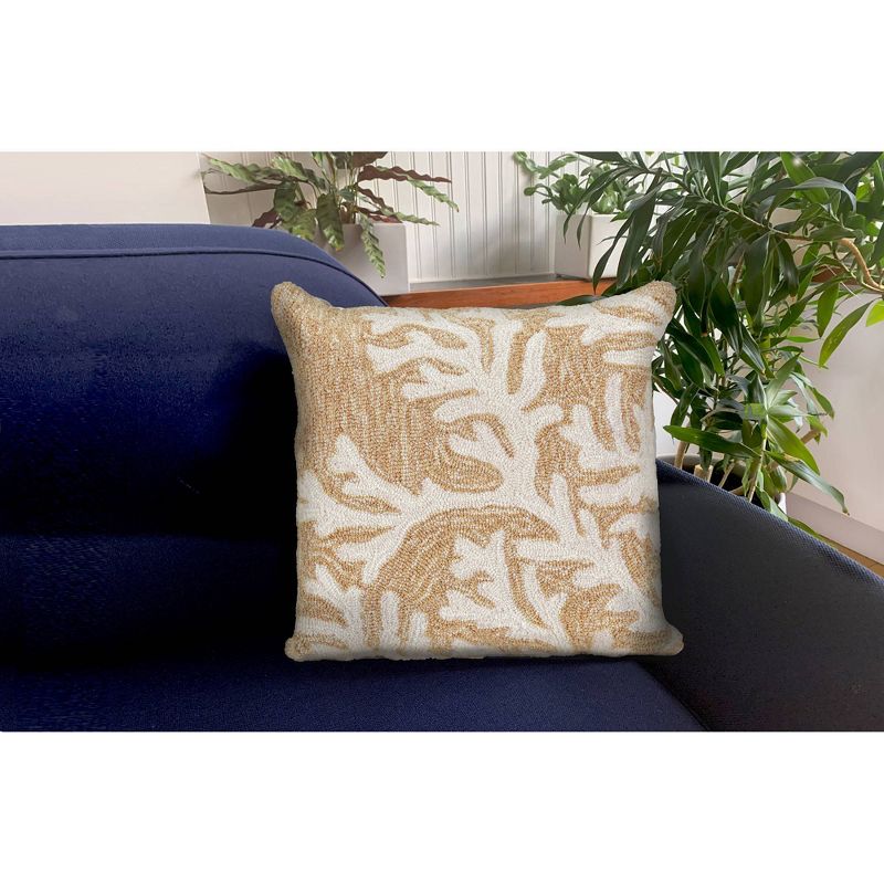 18"x18" Front Porch Coral Design Indoor/Outdoor Square Throw Pillow - Liora Manne, 5 of 7