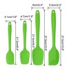 Unique Bargains Heat Resistant Non-scratch Non Stick Dishwasher Safe Spatula Set Red 4 Pcs - 2 of 4