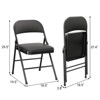 2 Pack Beige Folding Chairs With Padded Cushion and Back, Folding Chairs for Outside - 2 of 4