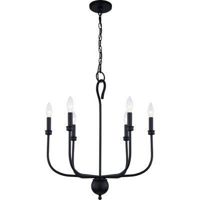 Quoizel Lighting - Blanche - 6 Light Chandelier in Matte Black